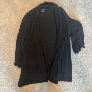 August Silk Black Cardigan Shrug